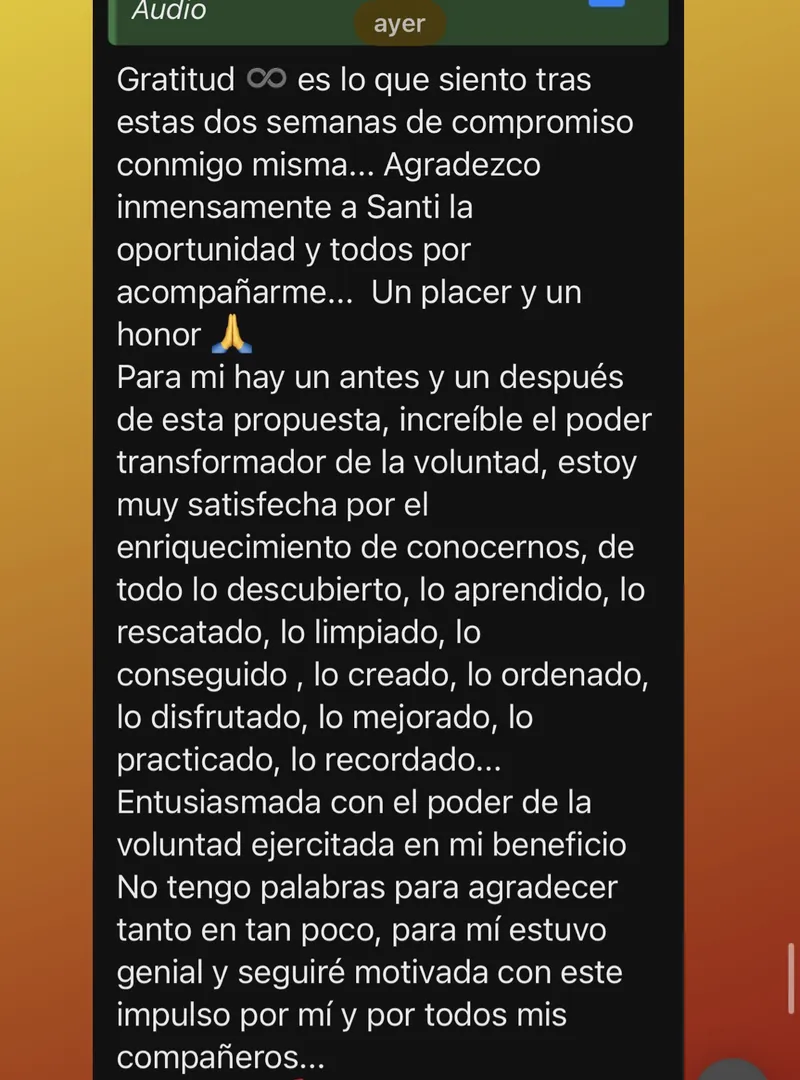 Mensaje de testimonio